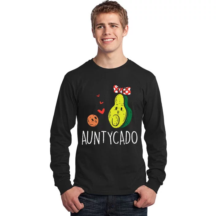 Auntycado Cute Aunt Avocado Mothers Day Aunty Auntie Women Tall Long Sleeve T-Shirt