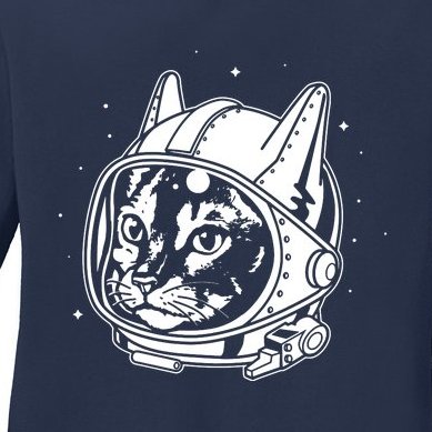 Astro Cat Ladies Missy Fit Long Sleeve Shirt