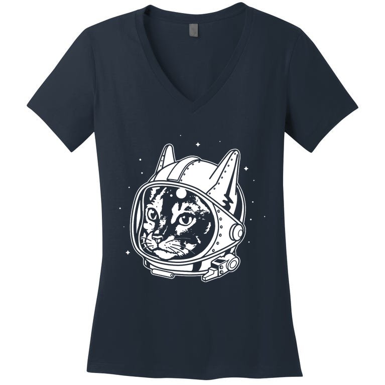 Astro Cat Women's V-Neck T-Shirt
