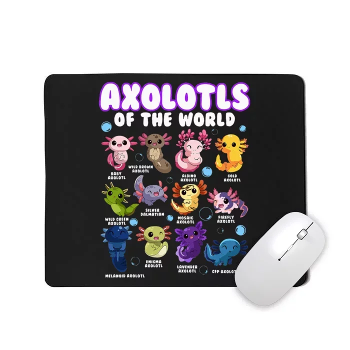 Axolotl Cute Axolotls Animals Of The World Herpetology Mousepad