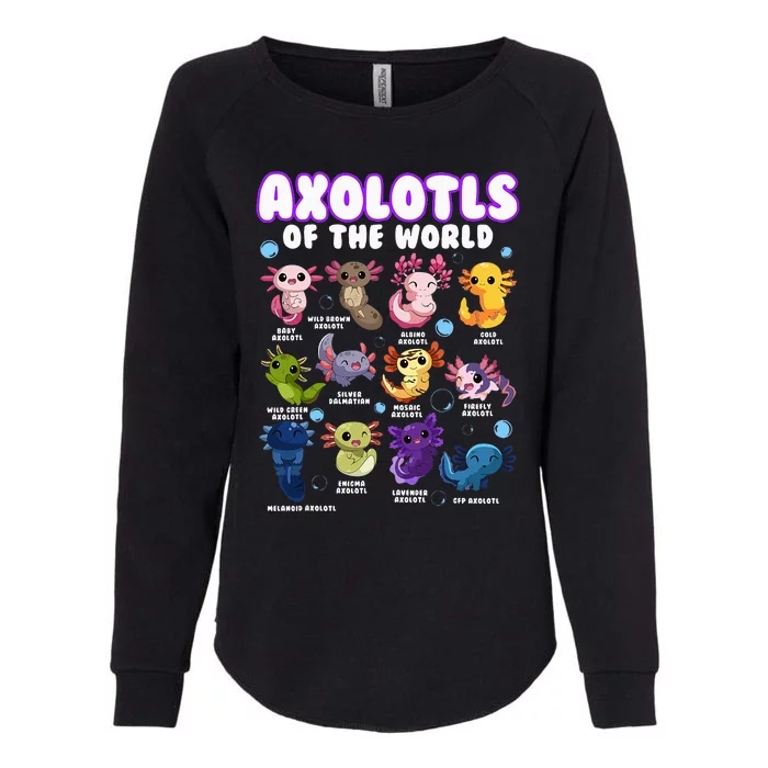 Axolotl Cute Axolotls Animals Of The World Herpetology Womens California Wash Sweatshirt