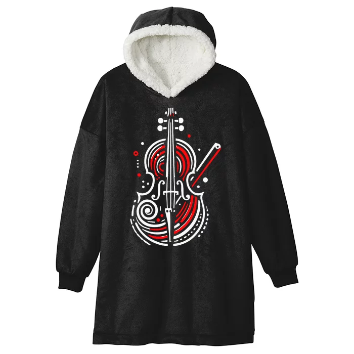 Artistic Cello Hooded Wearable Blanket