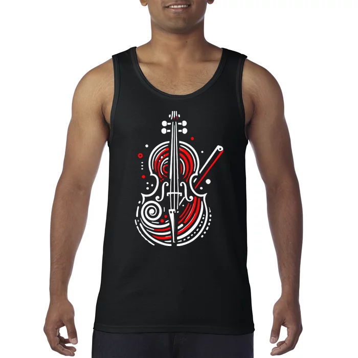 Artistic Cello Tank Top