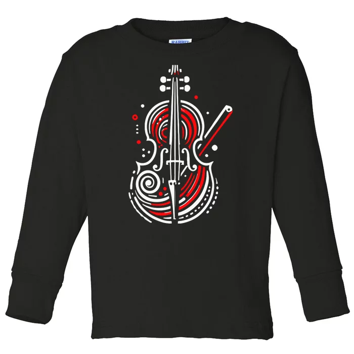 Artistic Cello Toddler Long Sleeve Shirt