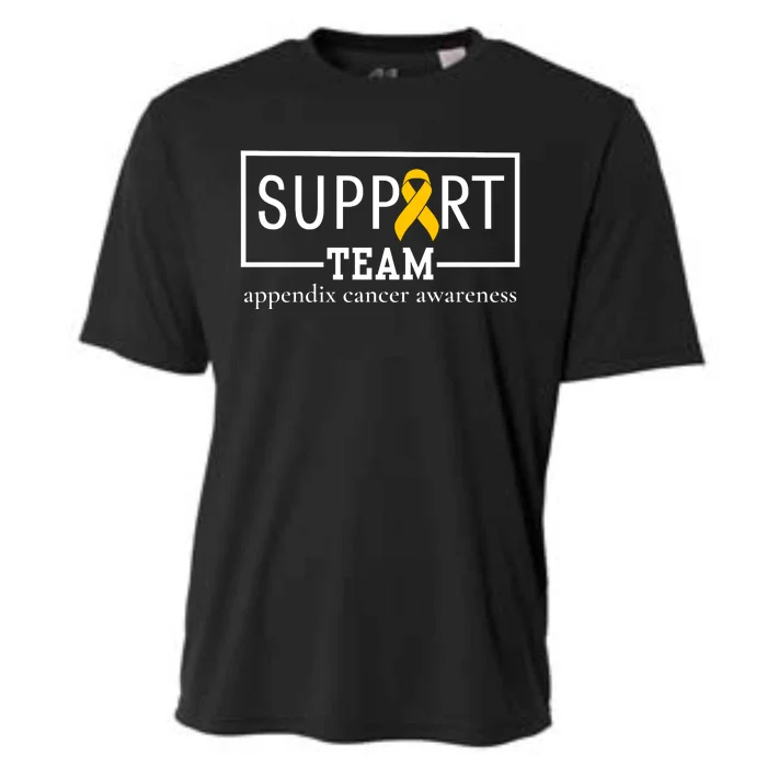 Appendix Cancer Awareness Support Team Cooling Performance Crew T-Shirt