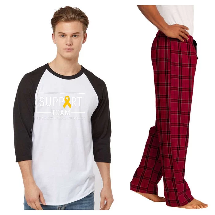 Appendix Cancer Awareness Support Team Raglan Sleeve Pajama Set