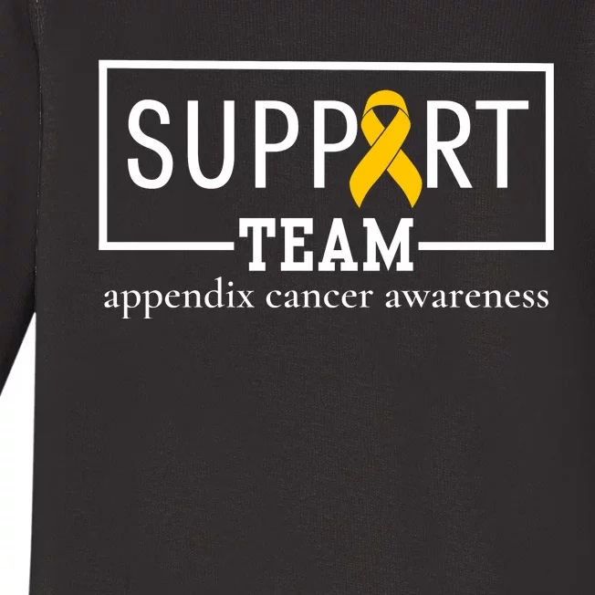 Appendix Cancer Awareness Support Team Baby Long Sleeve Bodysuit