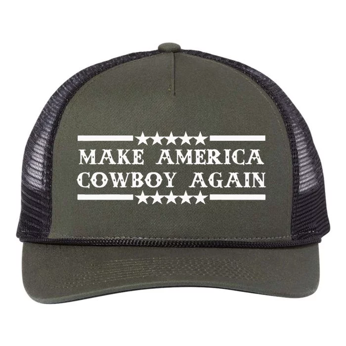 America Cowboy Again Western Rodeo Retro Rope Trucker Hat Cap