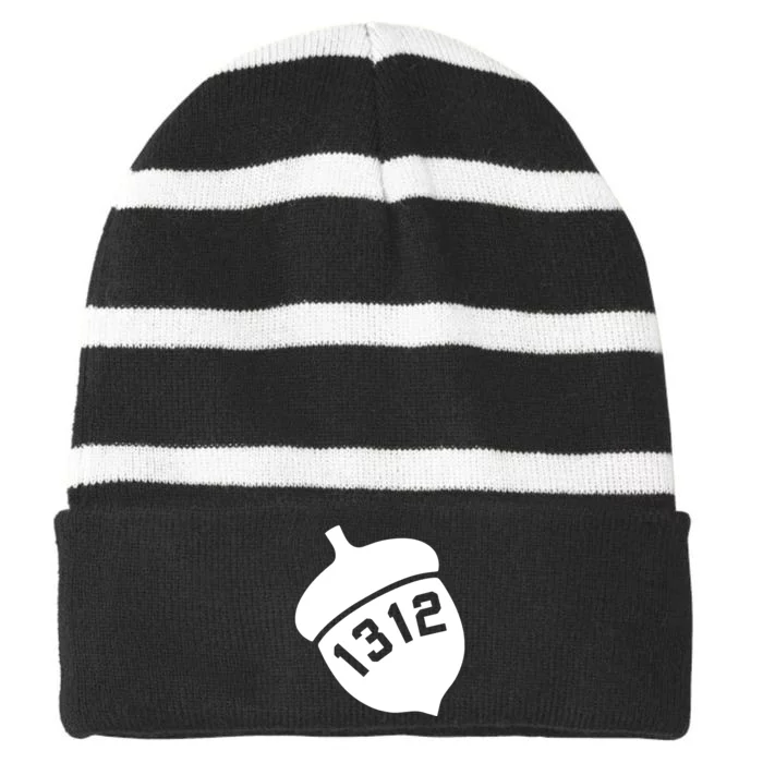 All Cops Are Bastards Acorn 1312 Striped Beanie with Solid Band