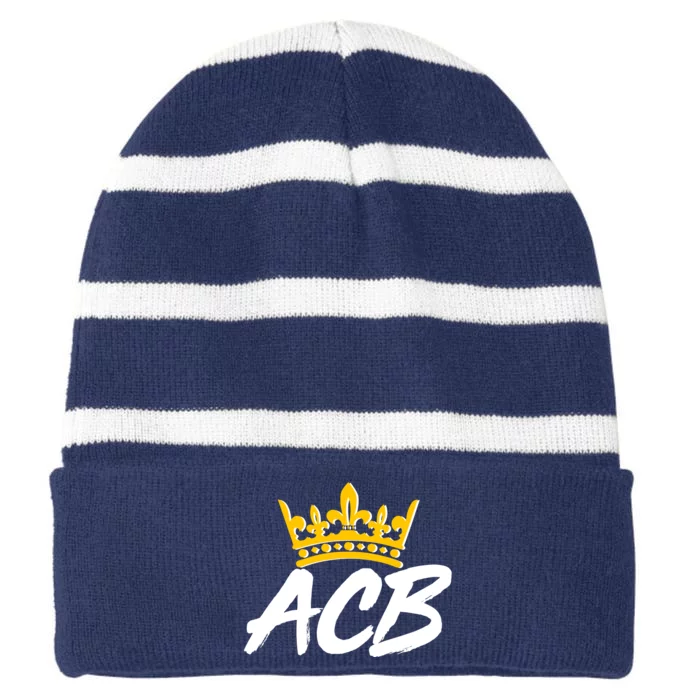 ACB Crown Amy Coney Barrett Striped Beanie with Solid Band