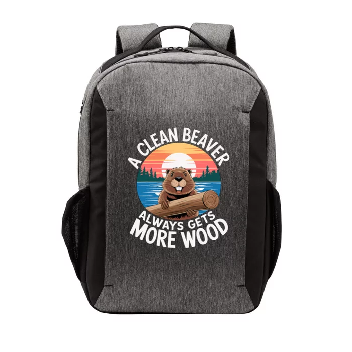 A Clean Beaver Always Gets More Wood Vector Backpack