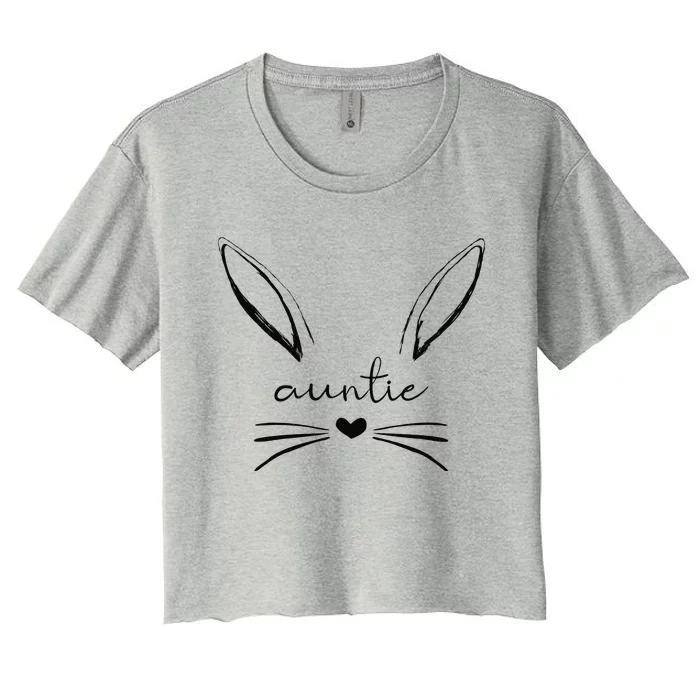 Auntie Cute Bunny, Easter Gift For Aunt Women's Crop Top Tee