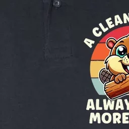 A Clean Beaver Always Gets More Wood Adult Humor Softstyle Adult Sport Polo