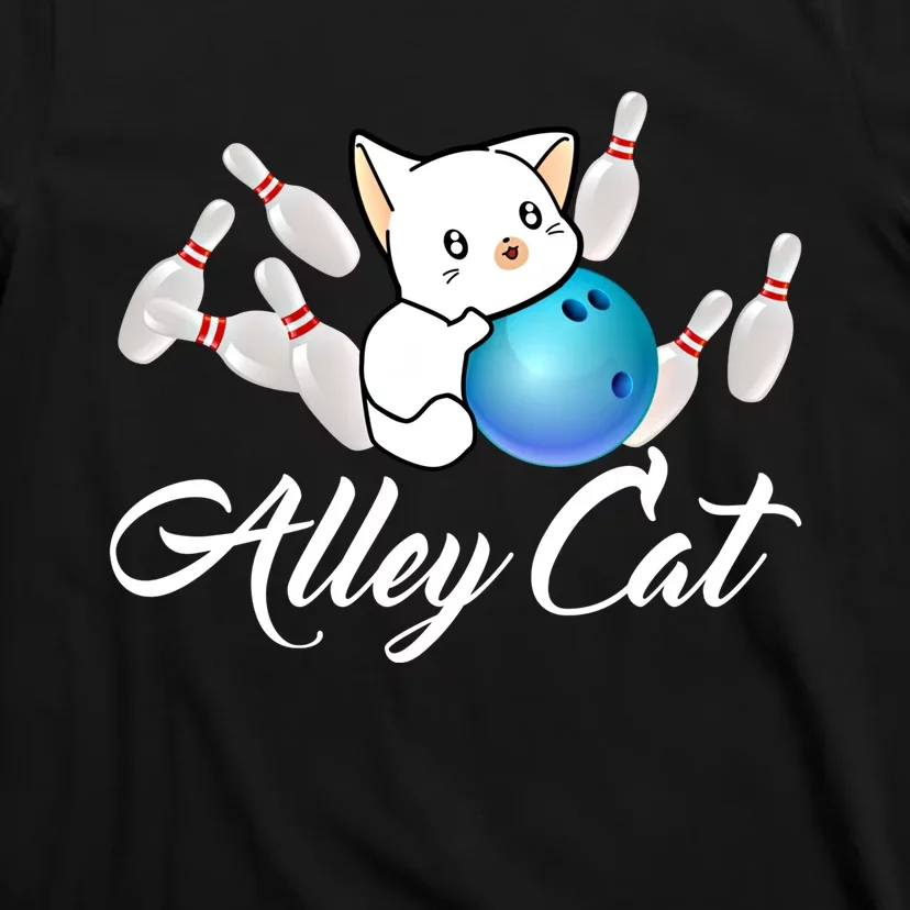 Alley Cat Bowling Gift Funny Bowler Bowling Great Gift T-Shirt