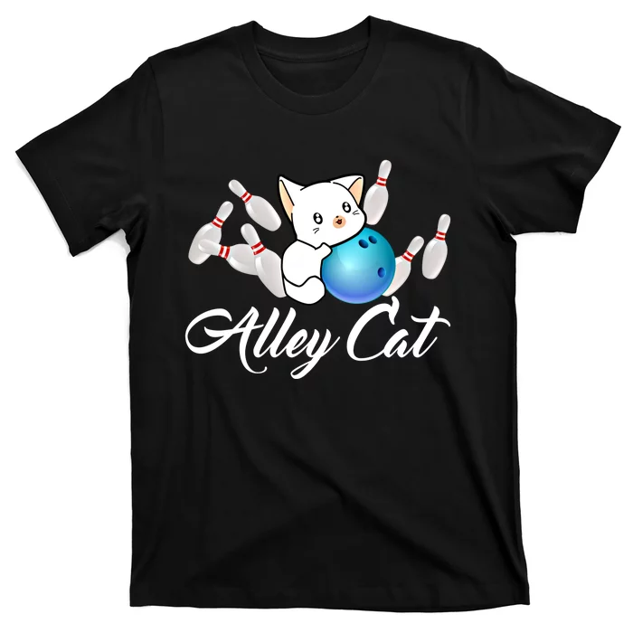 Alley Cat Bowling Gift Funny Bowler Bowling Great Gift T-Shirt