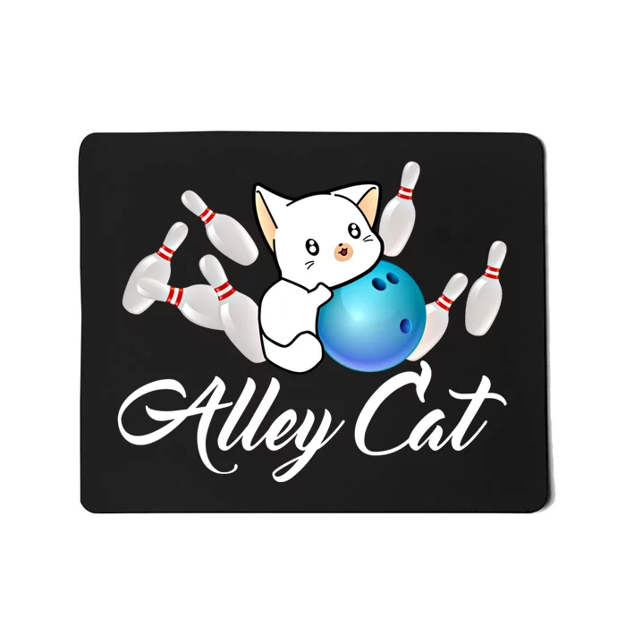 Alley Cat Bowling Gift Funny Bowler Bowling Great Gift Mousepad