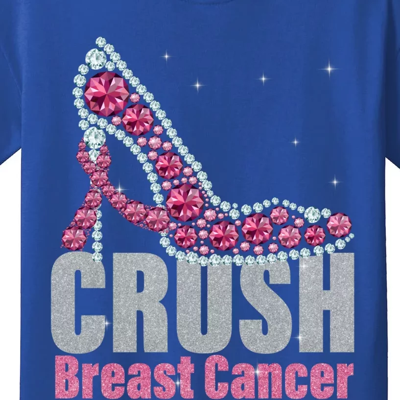 Awesome Crush Breast Cancer Gift A Bling Shoes Gift Kids T-Shirt