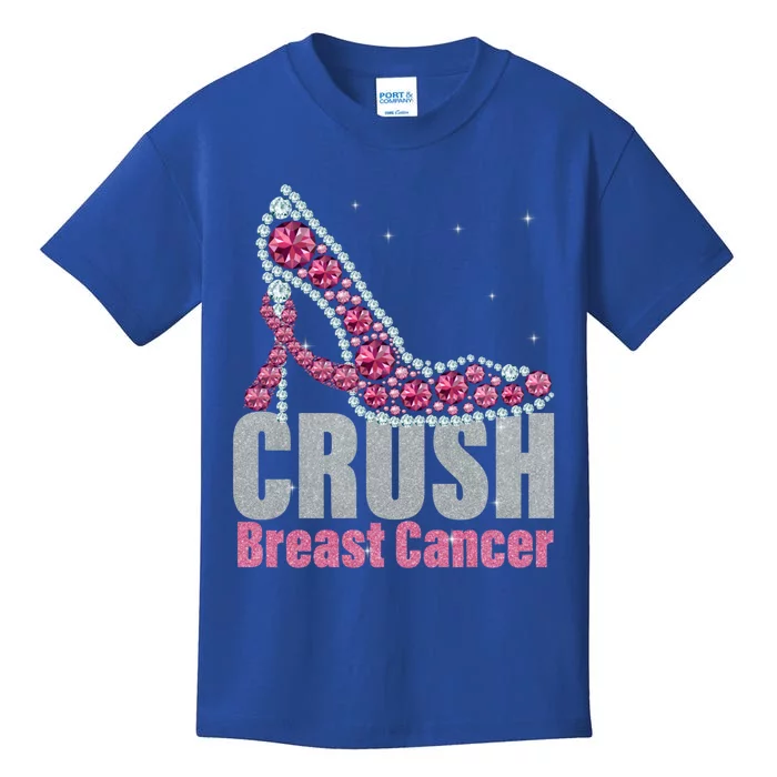 Awesome Crush Breast Cancer Gift A Bling Shoes Gift Kids T-Shirt