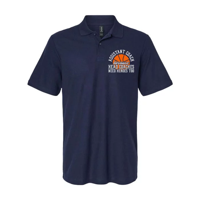 Assistant Coach Because Head Coaches Need Heroes Too Softstyle Adult Sport Polo