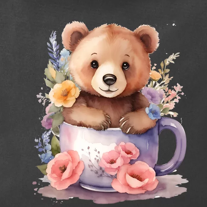 A Cute Bear Baby Zip Tote Bag