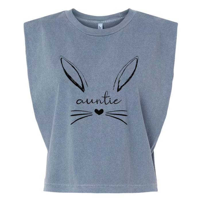 Auntie Cute Bunny , Easter Gift For Aunt Garment-Dyed Women's Muscle Tee