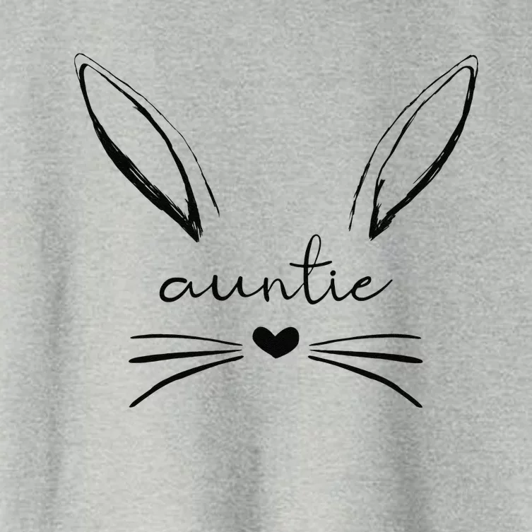 Auntie Cute Bunny , Easter Gift For Aunt Women's Crop Top Tee