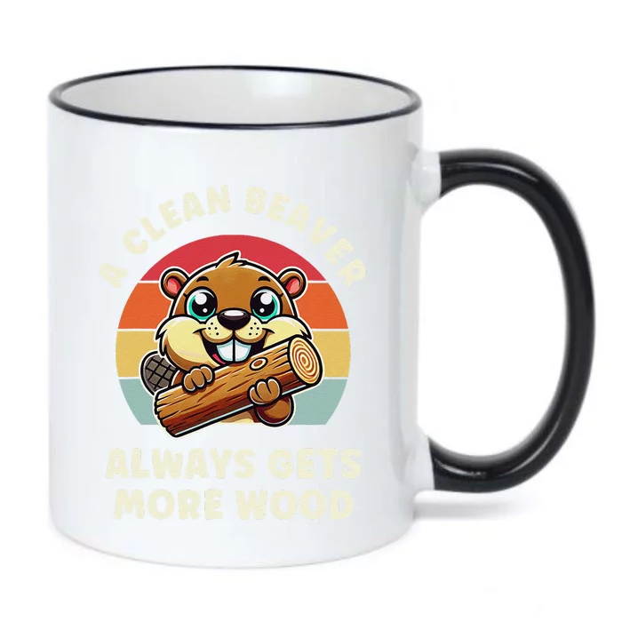 A Clean Beaver Always Gets More Wood Black Color Changing Mug