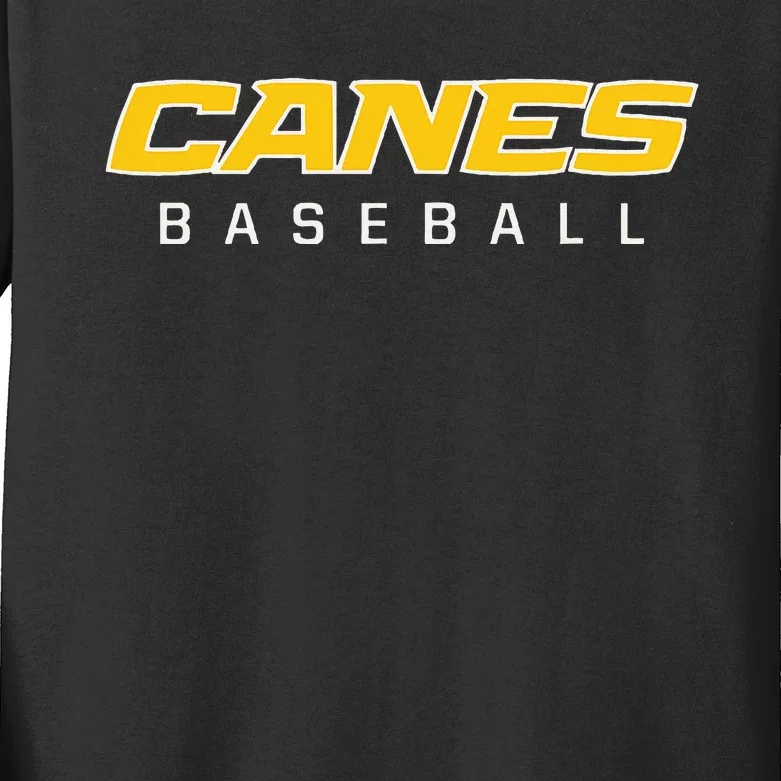 As Canes Baseball Sports Kids Long Sleeve Shirt