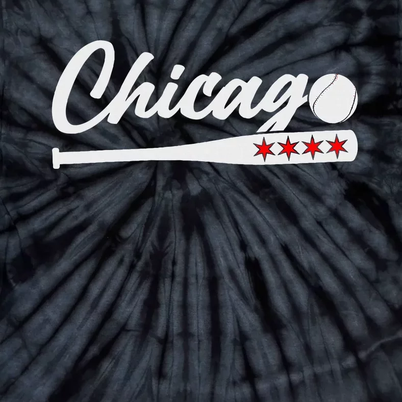 American Chicago Baseball Bat Chicago Lover Tie-Dye T-Shirt