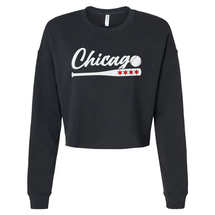 American Chicago Baseball Bat Chicago Lover Cropped Pullover Crew