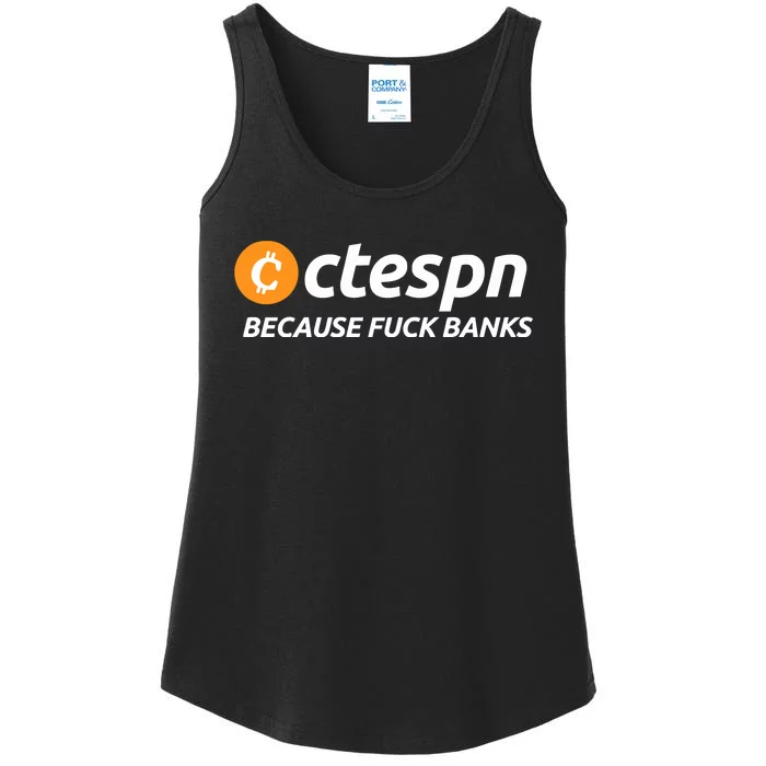 Ab Ctespn Because Fuck Banks Ladies Essential Tank