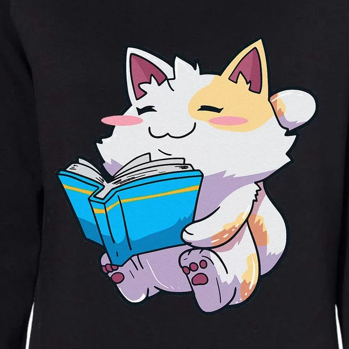 Anime Cat Books Reading English Teacher Kawaii Neko Womens California Wash Sweatshirt