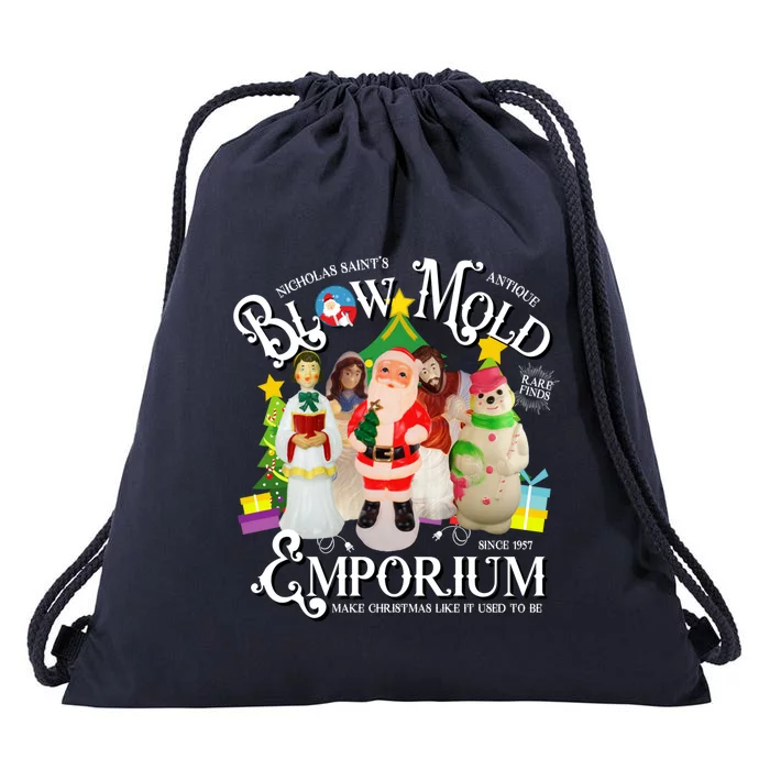 Antique Christmas Blow Mold Emporium Since 1957 Gift Drawstring Bag