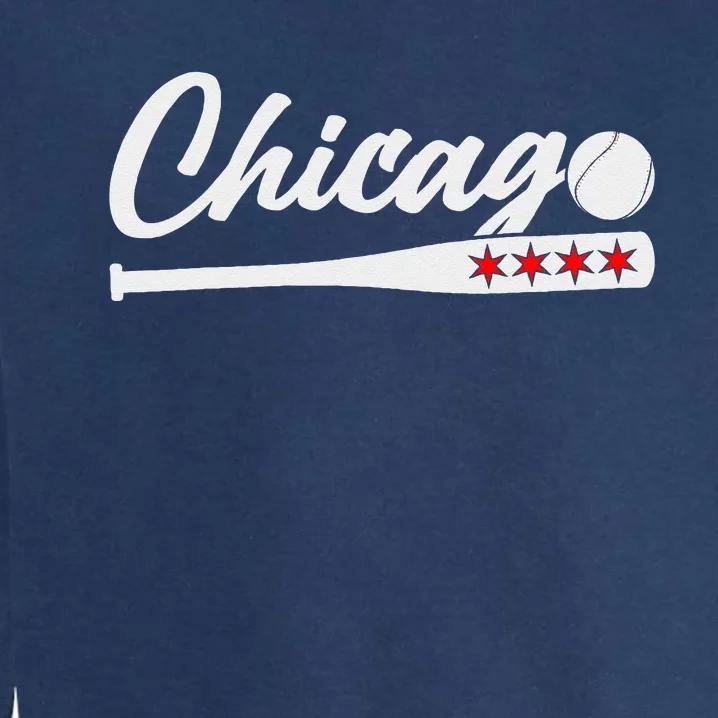 American Chicago Baseball Bat Chicago Lover Garment-Dyed Sweatshirt