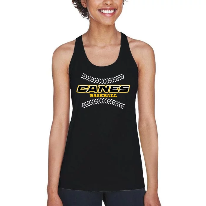 As Canes Baseball Sports Women's Racerback Tank