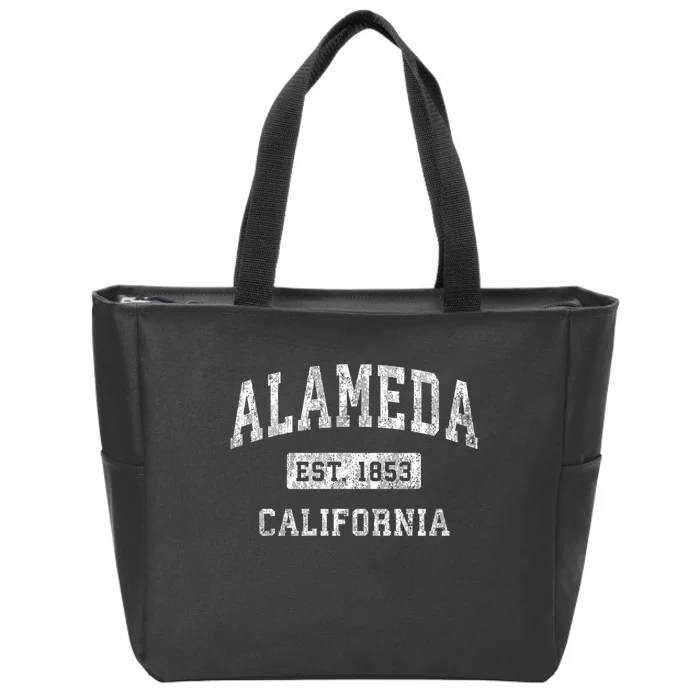 Alameda California Ca Vintage Classic Established Zip Tote Bag