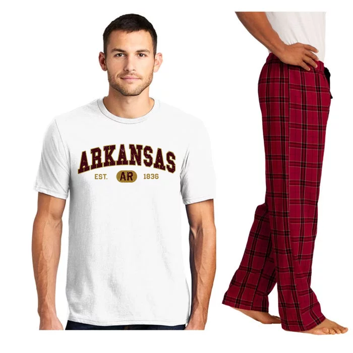 Arkansas Classic Collegiate Varsity Style Cozy Arkansas Pajama Set