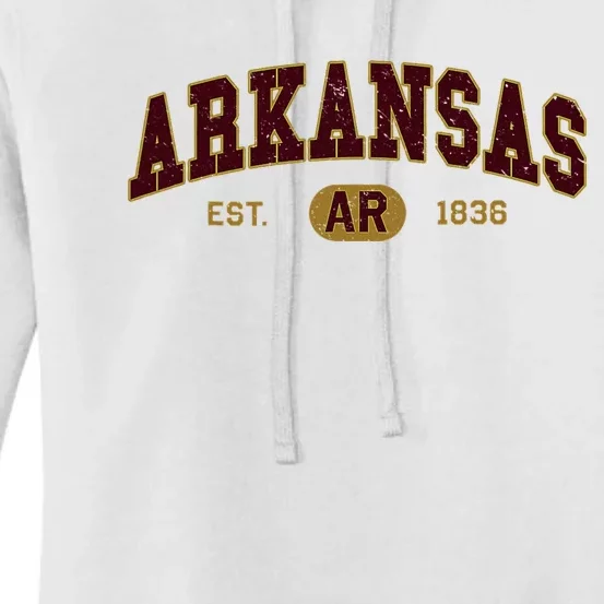 Arkansas Classic Collegiate Varsity Style Cozy Arkansas Women's Pullover Hoodie