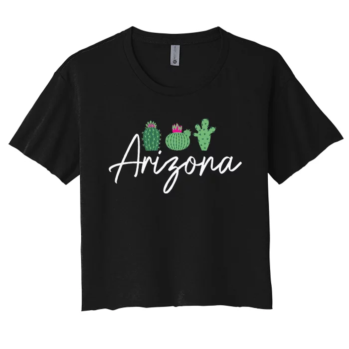 Arizona Cactus Cute AZ Pride Women's Crop Top Tee