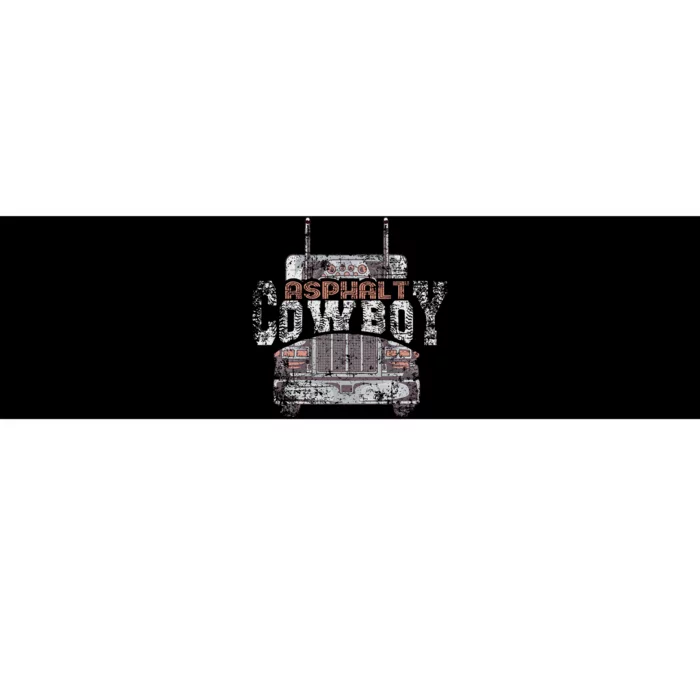 Asphalt Cowboy Cool Truck Driver Design Trucker Bumper Sticker