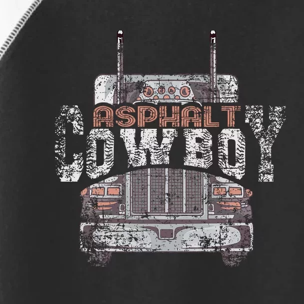 Asphalt Cowboy Cool Truck Driver Design Trucker Toddler Fine Jersey T-Shirt