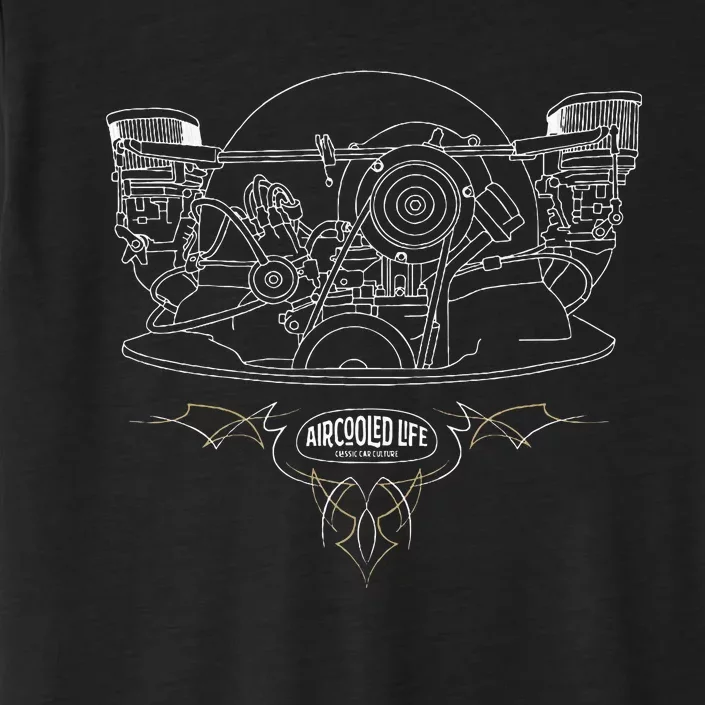 Air Cooled Classic Car Engine Vdub Aircooled Life ChromaSoft Performance T-Shirt