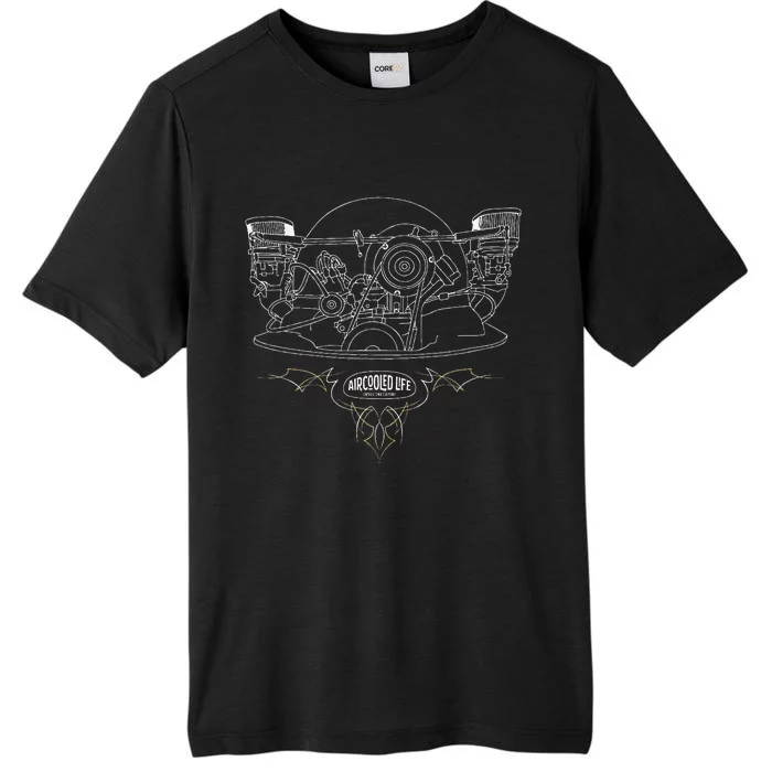 Air Cooled Classic Car Engine Vdub Aircooled Life ChromaSoft Performance T-Shirt