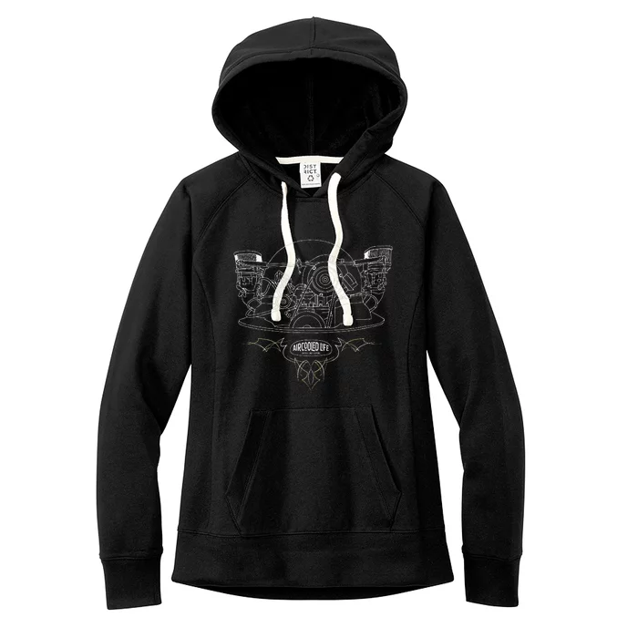 Air Cooled Classic Car Engine Vdub Aircooled Life Women's Fleece Hoodie