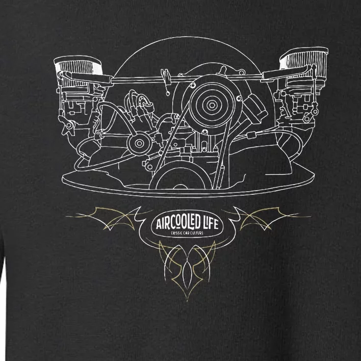 Air Cooled Classic Car Engine Vdub Aircooled Life Toddler Sweatshirt