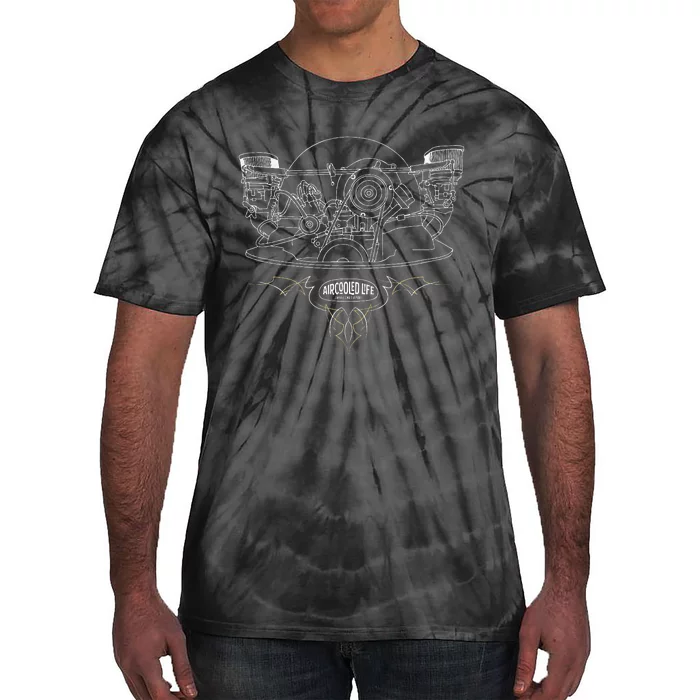 Air Cooled Classic Car Engine Vdub Aircooled Life Tie-Dye T-Shirt