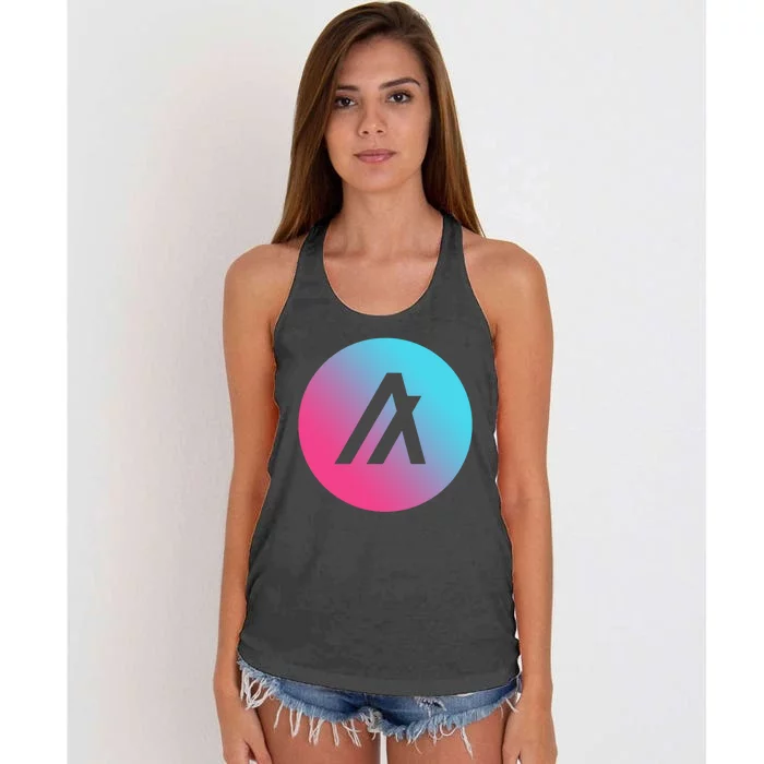 Algorand Crypto Colorful Logo Women's Knotted Racerback Tank