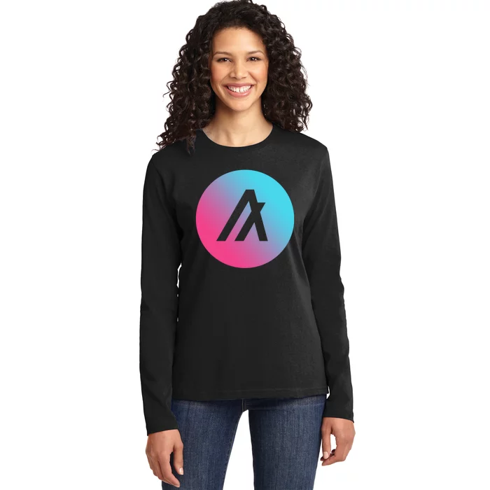 Algorand Crypto Colorful Logo Ladies Long Sleeve Shirt