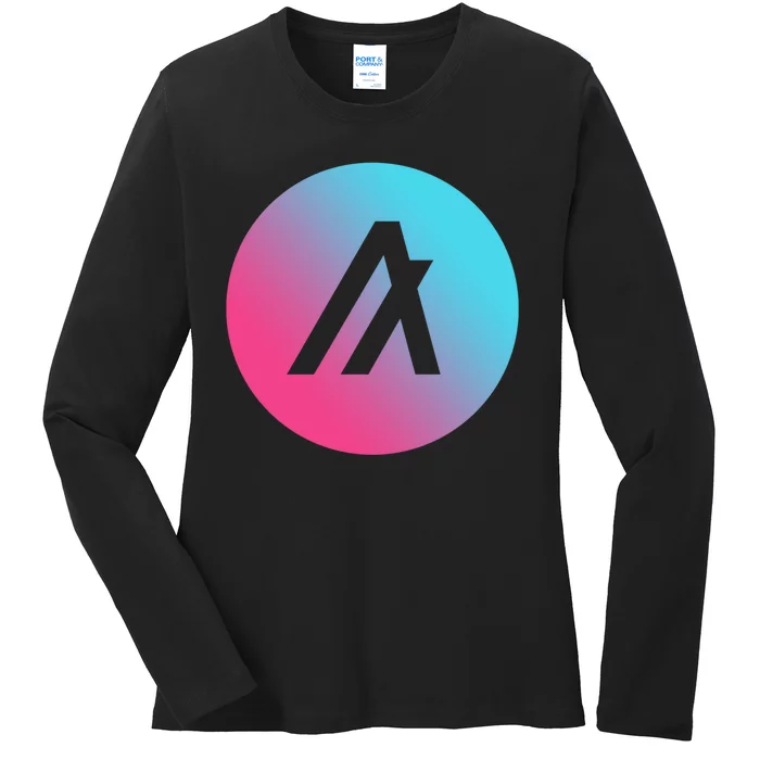 Algorand Crypto Colorful Logo Ladies Long Sleeve Shirt