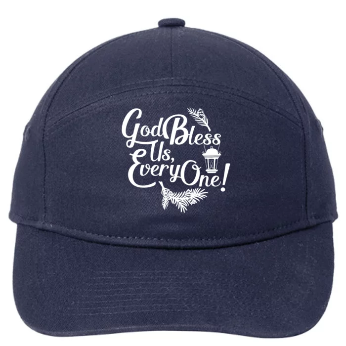 A Christmas Carol Charles Dickens God Bless Us Everyone Gift 7-Panel Snapback Hat